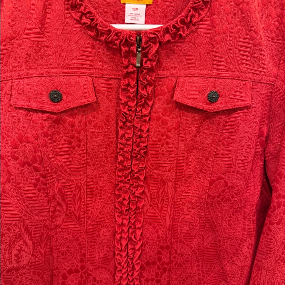 Ruby Rd. Red Textured Jacket - image 2